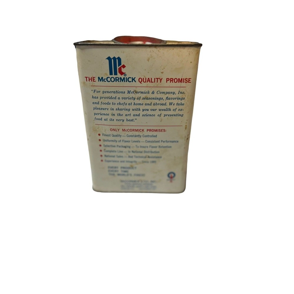 Vintage McCormick Schilling Spices Oregano‎ Tin 15 oz Institutional Size Antique - Picture 2 of 7